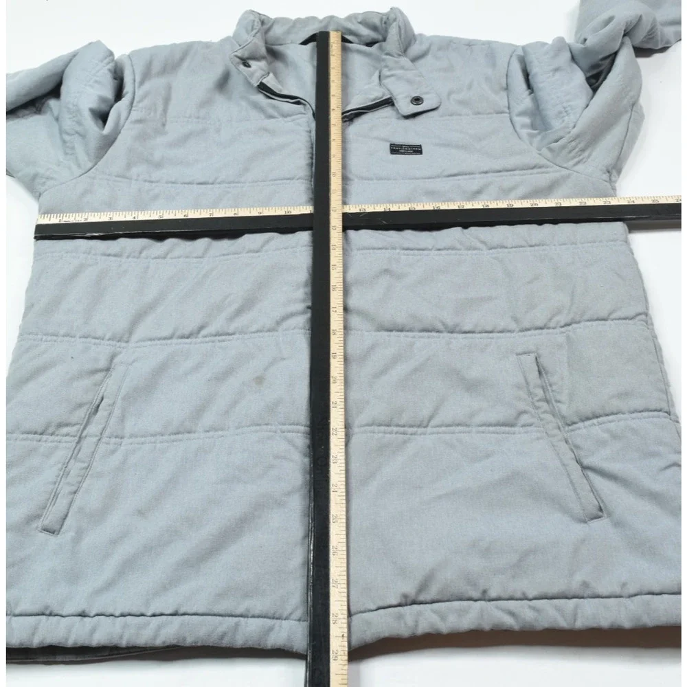 Travis Mathew Interlude Puffer Golf Jacket Mens XL Gray Long Sleeve Full-Zip